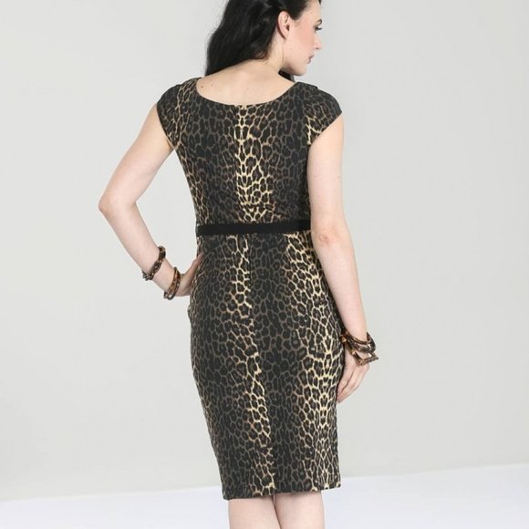 🤎 Brown and Black Leopard Pencil Skirt Dress Sizes S & XL left! - Picture 3 of 12